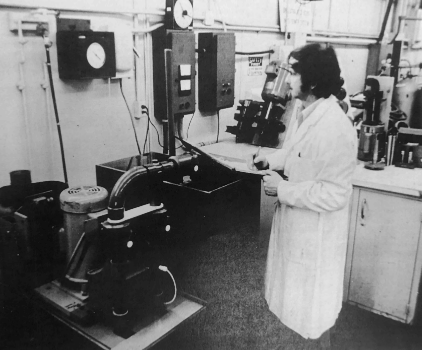 Stanley Smith in the Chemcut laboratory in 1973