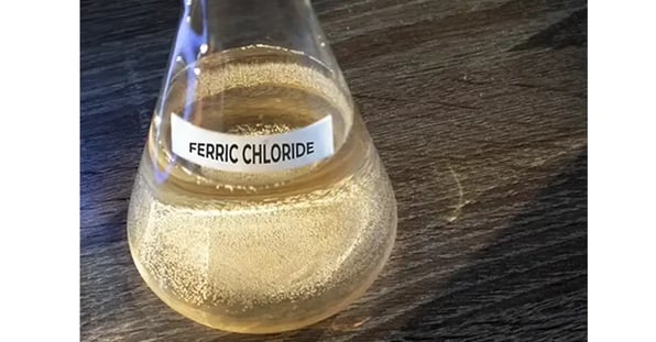 ferric chloride in Erlenmeyer flask